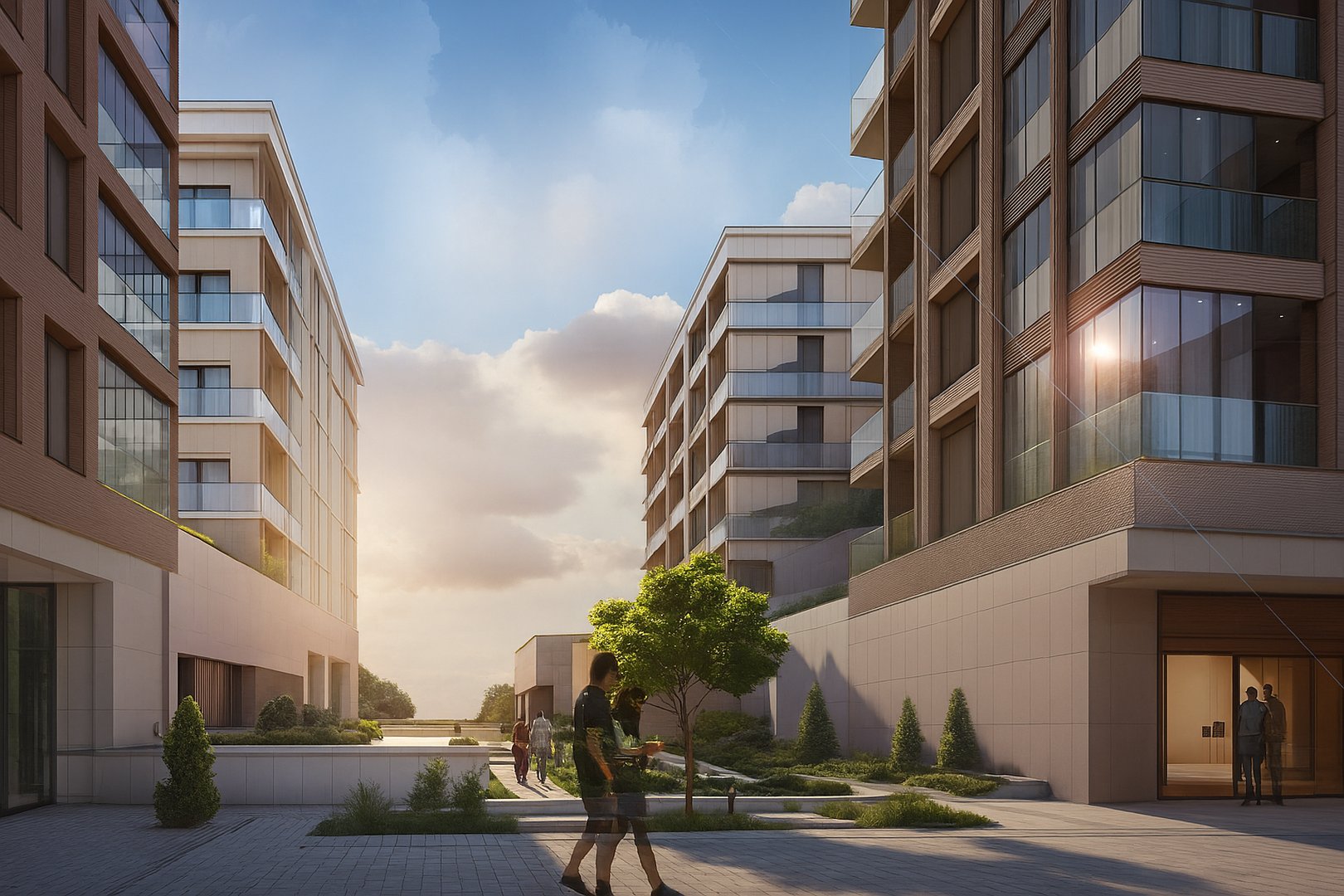 Bauabschnitt 2-1 Visualisierung zwischen den Gebäuden